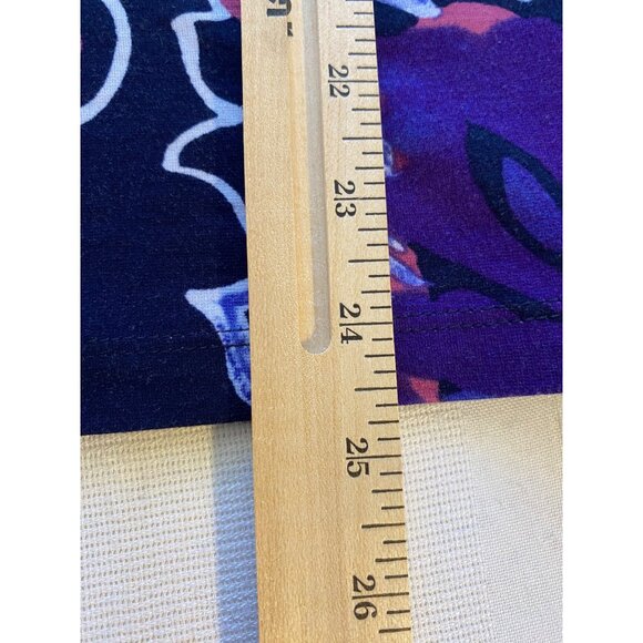 Chicos 2 Women's L Top Rayon Blend Multicolor Floral Print Artsy Blouse Office - Picture 6 of 10